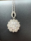 Silver 925 Necklace With Moissanite Pendant Round  — photo 2