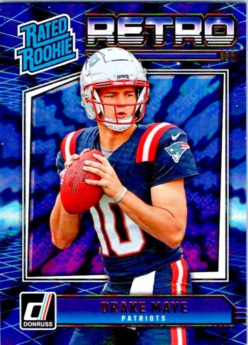 2024 Panini Donruss - Rated Rookie Retro Foil Drake Maye #16 Rookie RC Card