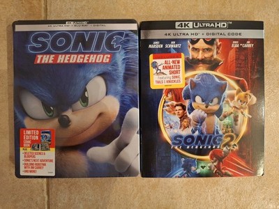 Sonic The Hedgehog (4K/Blu-ray, 2020, STEELBOOK) W/ Sonic The Hedgehog 2 Combo