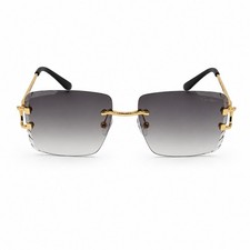 Cartier Big C Decor Frameless Diamond Cut Gradient Grey Lens/Gold Frame