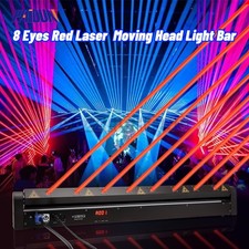 PAIDUN 8 Eyes Red Laser Moving Head Light Bar 8x500MW Sound Activated DJ Disco