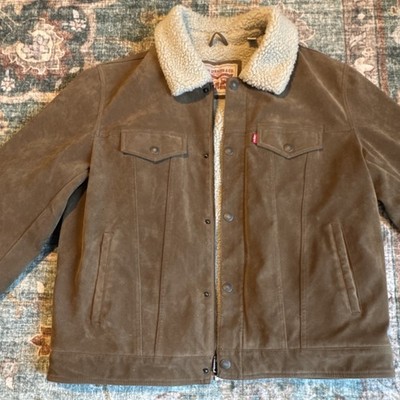 Levi's Brown Sherpa Lined Trucker Jacket Men's Size L