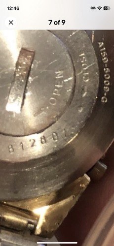 Vintage Seiko Quartz LC A159-5009-G LCD Alarm Chronograph Gold Tone Not Working - Picture 10 of 11