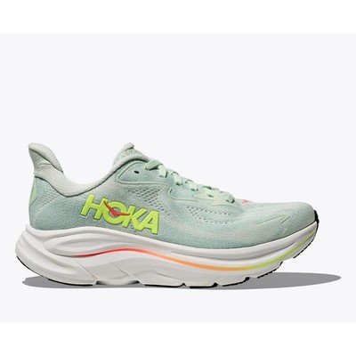 Hoka Clifton 10 Women sea glass neon flame Laufschuhe Joggingschuhe Damen