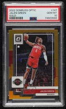 2022-23 Panini Donruss Optic Gold Prizm 4/10 Jalen Green #147 PSA 10 GEM MT 1ey1