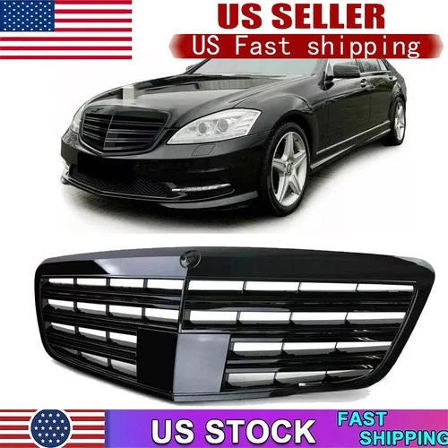 Gloss Black for Mercedes Benz S-Class W221 S550 S600 S63 S65 09-12 Front Grille