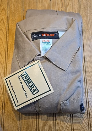 Neese Wear Mens FR Tan Coveralls Flame Resistant Fire Resistant Size Small - product listing photo