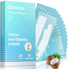 GINIMAX Teeth Whitening Strips for Sensitive 28 Count Pack of 1 , White