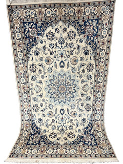Hand knotted oriental carpet living room 205 x 120 cm carpet rug unique