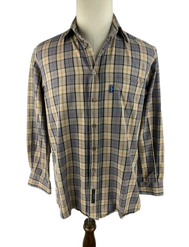 Barbour, Camicia Barbour uomo S (veste M) originale tartan a quadri bottoni davanti vintage manica lunga