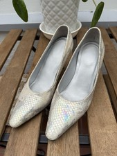 Vintage Escada Snakeskin Heels Shoes Women s 36C Made in Italy