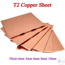 Piastra lamiera rame puro T2 99,9% spessore 4mm a 10mm modelli personalizzabile