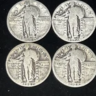 Standing Liberty Quarter FULL DATES 1925, 1926, 1927, 1928 lot of 4