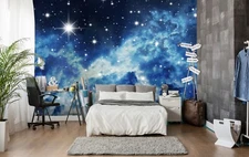 3D Blue Starry Sky ZHUA46698 Wallpaper Wall Murals Removable Self-adhesive Ann