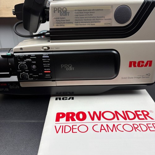 RCA Pro Wonder CC310 VHS Camcorder ProEdit Kit 8:1 Zoom Manual Cables Tested VTG - Picture 4 of 13