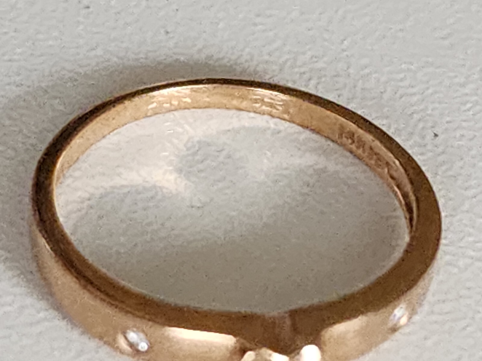 14K Solid Gold Plain Heart Diamond Ring-1.79 Grams - image 6