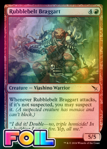 x1 Rubblebelt Braggart MKM MTG 143 FOIL COMMON M/NM 1x