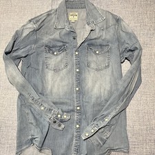 indigo denim shirt medium