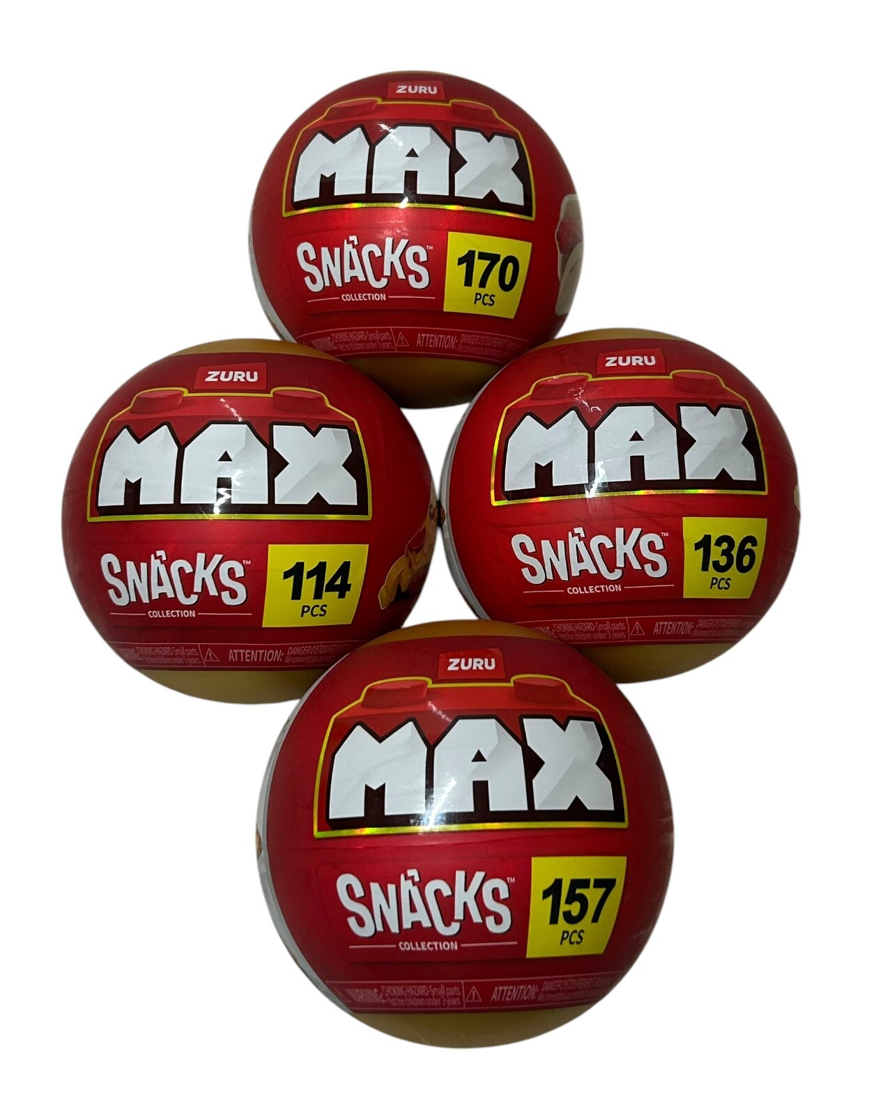 ZURU MAX SNACKS Collection - Hot Dog, Pizza, Cheeseburger, Ice Cream Sundae