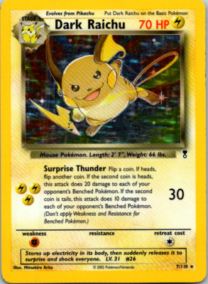 Dark Raichu 英語版 7/110 Dark Raichu 7/110 Legendary Collection for sale | eBay