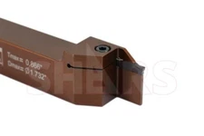 Shars 1 x 1" RH Grooving Cut-off Tool Holder .118" Insert + Certificate P]