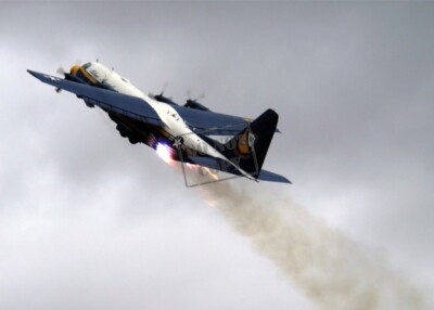 U.S. Marine Corps C-130 Hercules ''Fat Albert'' US NAVY BLUE ANGELS 12X18 Photo