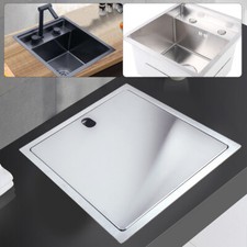 Hidden Kitchen Sink Square In/Outdoor Drain Folding Faucet Strainer Stainless