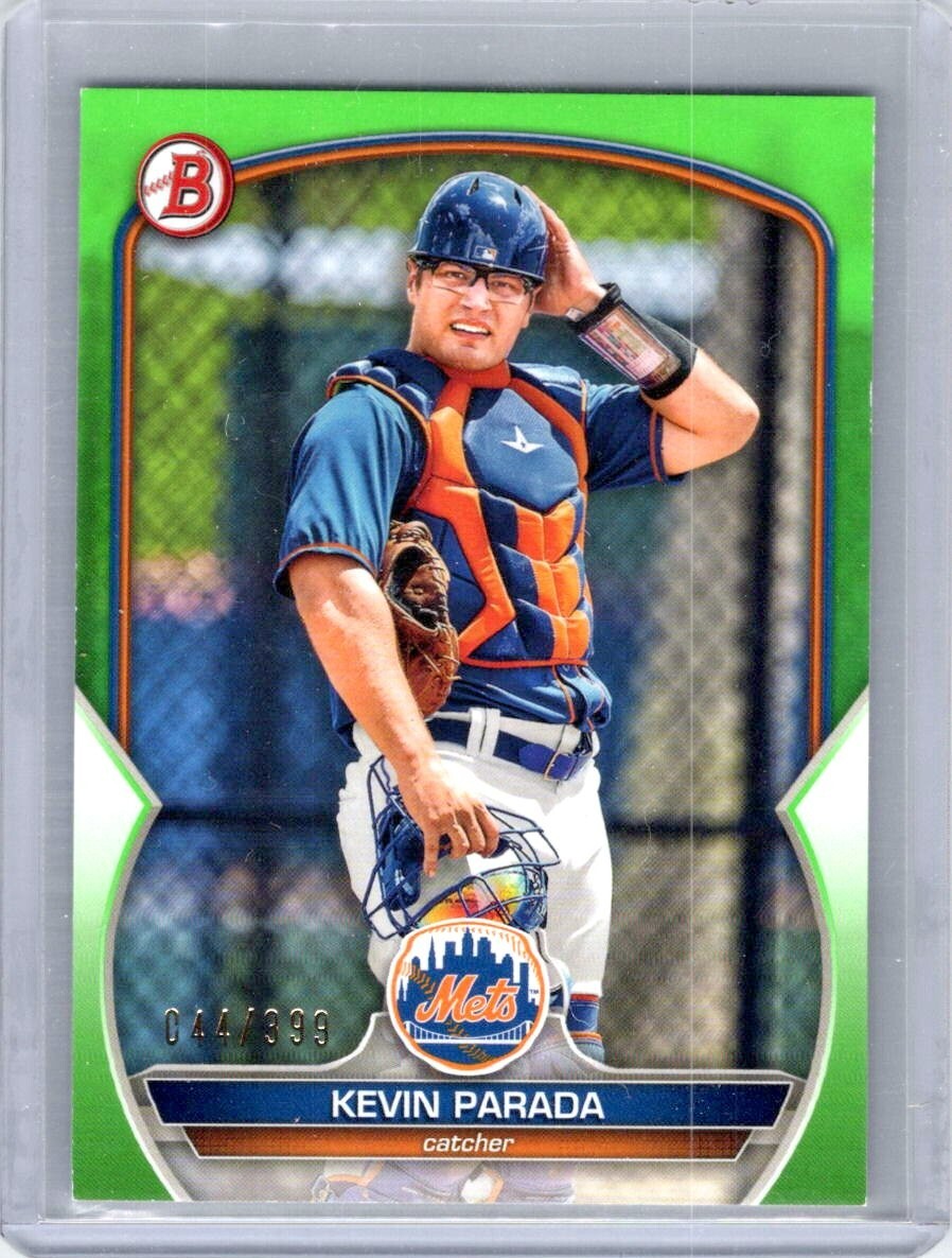 2023 Bowman Kevin Parada BP-91 Neon Green Paper Parallel