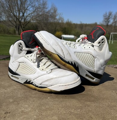 Nike Air Jordan 5 V “White Cement” Men's Size 13 Shoes Sneakers