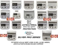 Master Grooming Tools SILVER Antimicrobial BLADE*Fit Oster A5,Andis AGC Clipper
