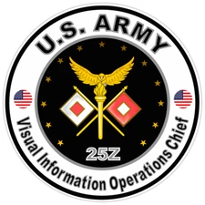 US Army Visual Information Operations Chief Bumper Sticker Military Decal 5"