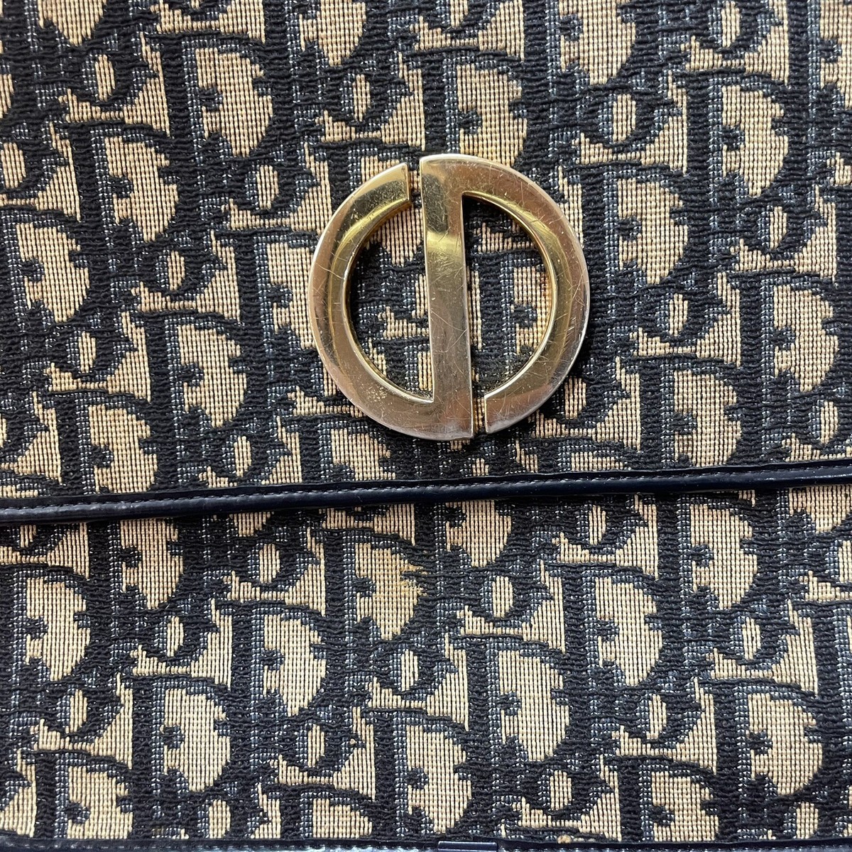 1970's Vintage Christian Dior Canvas Leather LOGO