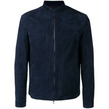 Blaue Cafe Racer Lederjacke für Herren reines Wildleder Sonderanfertigung Grö...