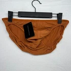 Todd Sanfield Brief Mens Medium Orange Brown Sin Defiant Micro Brief Minimal NEW