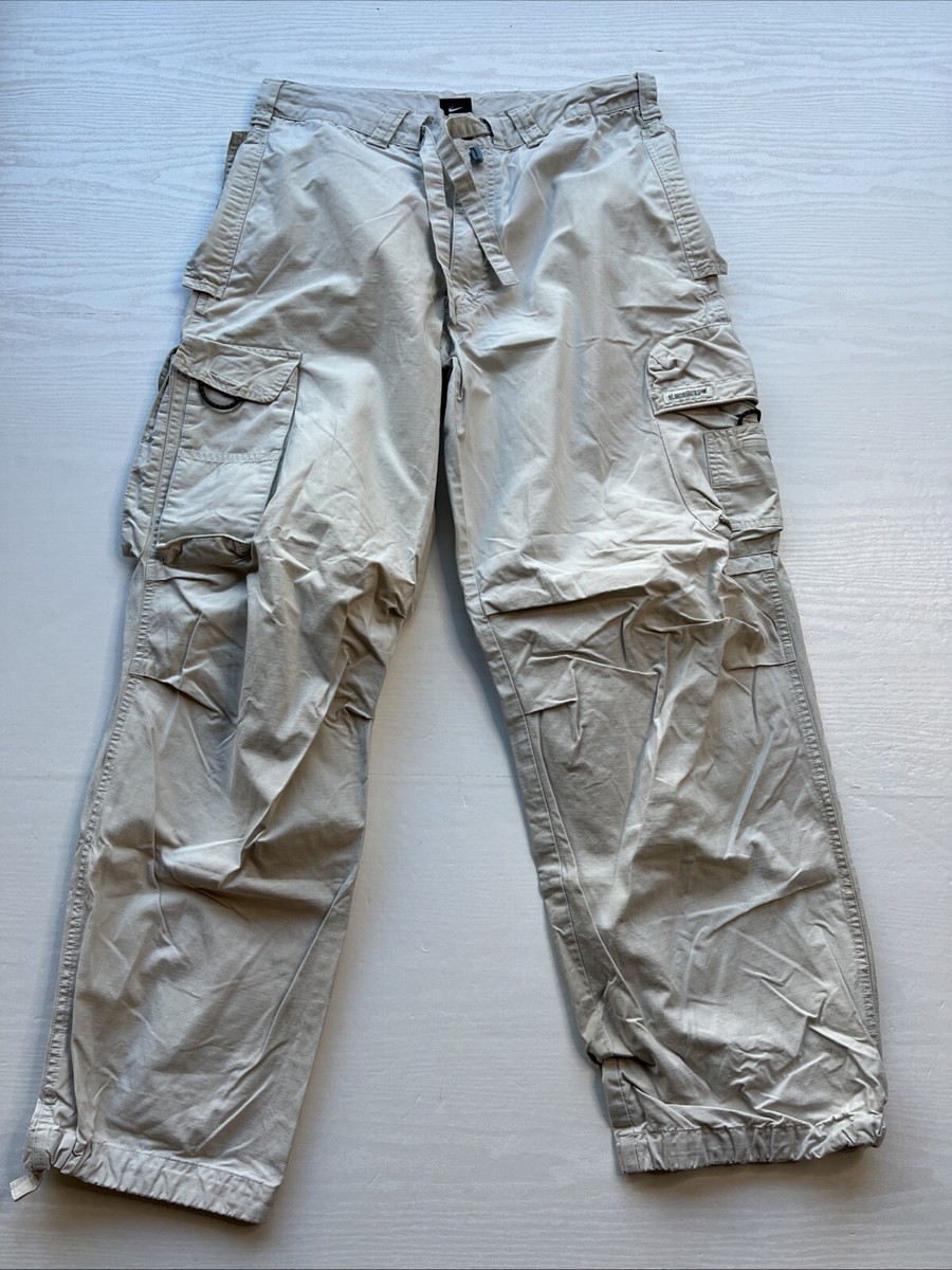 Nike ACG Vintage Parachute Pants Mens Small Beige Relaxed