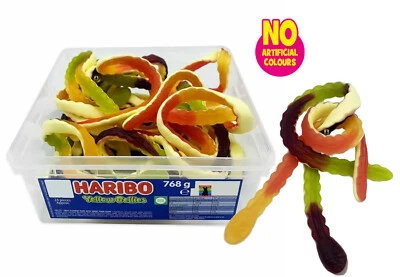 Haribo YELLOW BELLIES Sweets LARGE Jelly Snakes Gummy Candy HALLOWEEN Treats