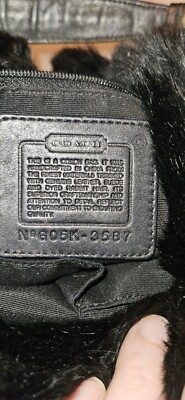 Sac Coach Fourrure De Lapin Noir Matelassé - Modèle Hobo Avec Poignet, Occasion