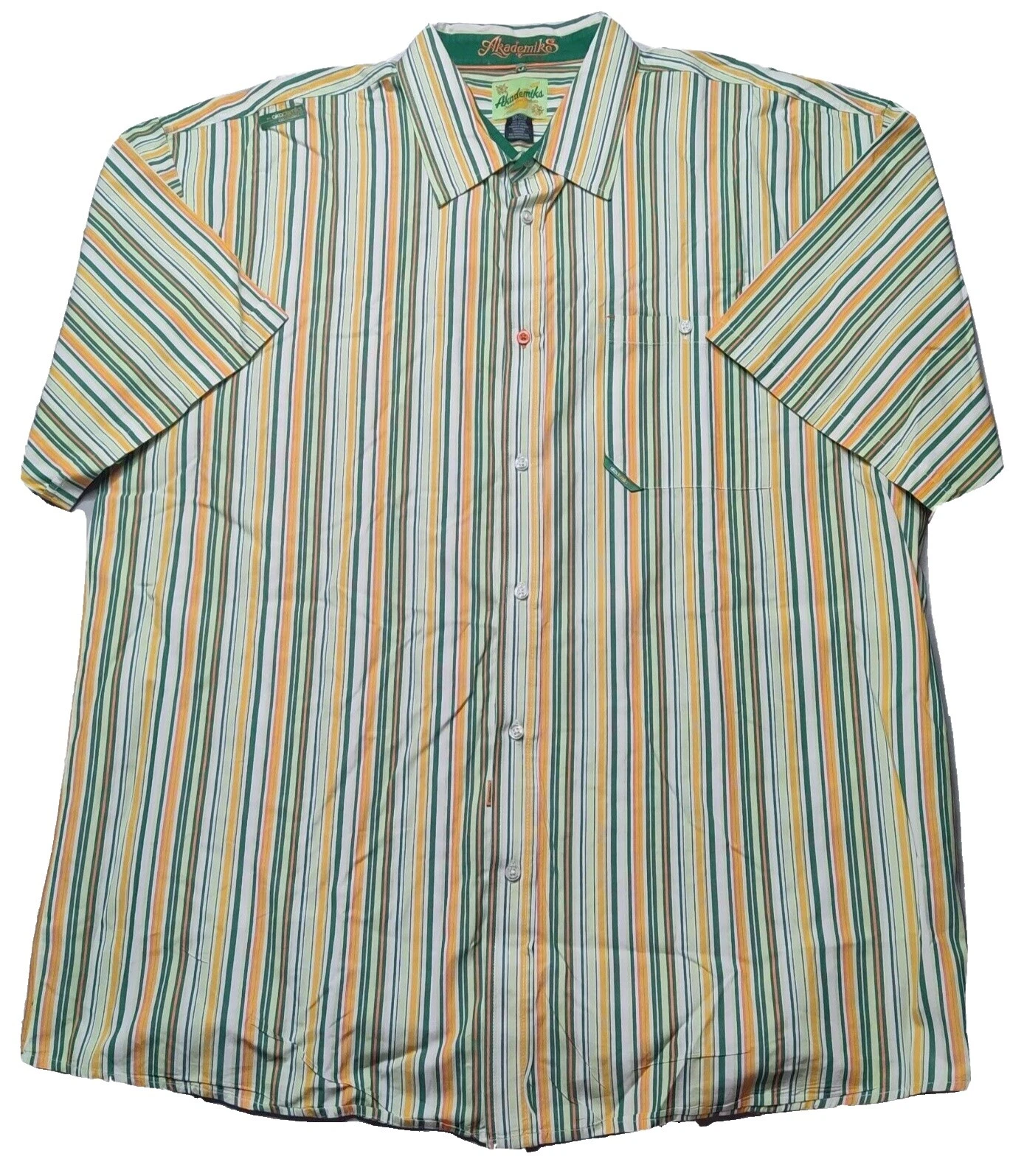 Camisas informales para hombre Akademiks a rayas de algodón con botones