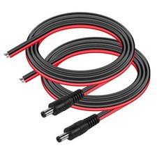 2pcs 14AWG DC Power Pigtail Cable 5.5mm x 2.1mm Male Repair LED Strip Lihgt CCTV