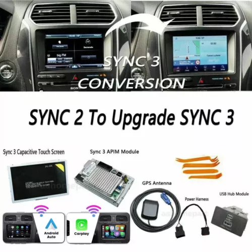Kit aggiornamento SYNC 2 a SYNC 3 3.4 adatto per Ford Sync3 modulo APIM Carplay - Foto 1 di 11