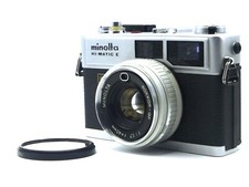 Exc Minolta Hi-Matic E Rangefinder 35mm Film Camera 40mm f1.7 From JAPAN