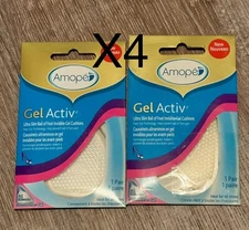 4x Amope Gel Activ Ultra Slim Ball Of Foot Invisible Gel Cushions Non Slip Women