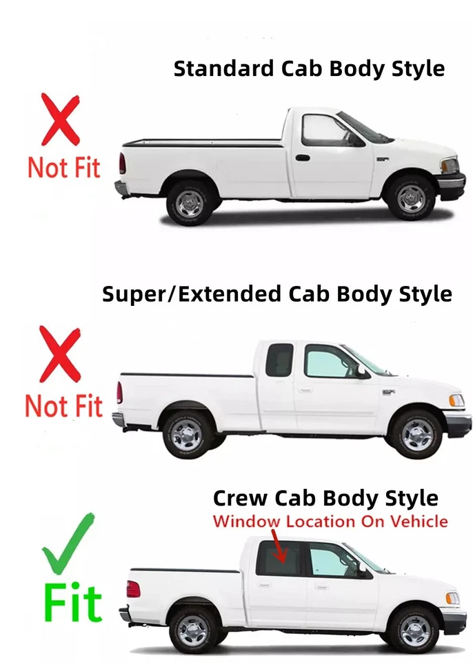 Fits 01-03 Ford F150 02 Lincoln Blackwood Crew Passenger Right Rear Door Glass Foto 3 de 3