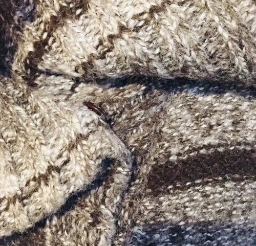 MARISA CHRISTINA Small Gray Taupe Knit Cardigan Snap Front Bell Sleeve Sweater - Picture 5 of 7