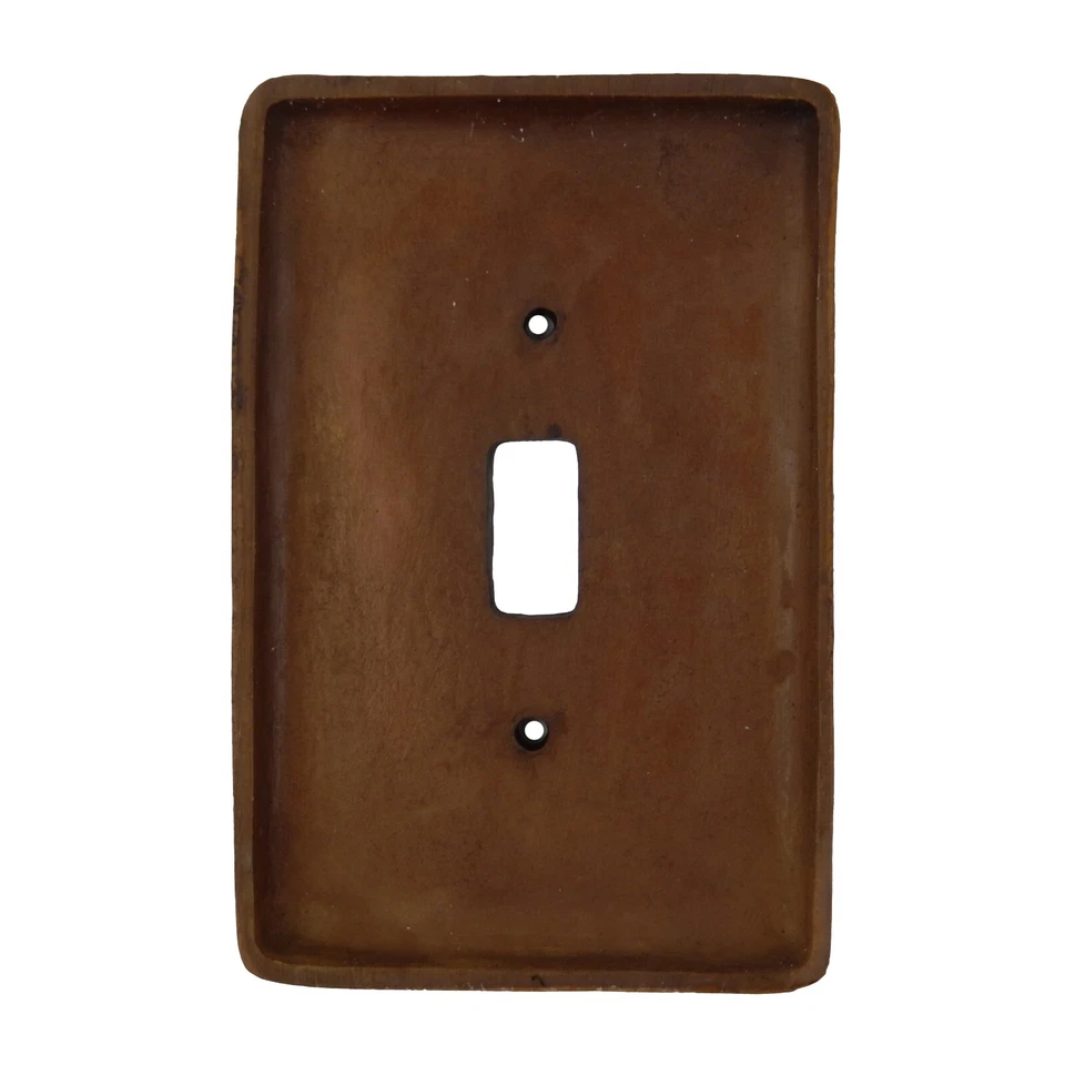 Interruptor de palanca individual cubierta de placa de pared con patrón floral occidental rústico Foto 3 de 3