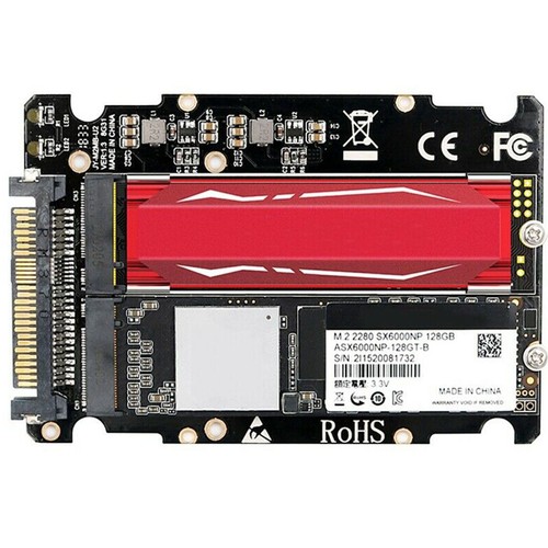 M.2 Ssd To U.2 Adapter 2 In 1 M.2 Nvme And Sata-Bus Ngff Ssd To U.2 B3N4 US - Picture 6 of 6