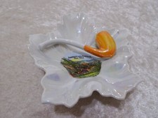Cendrier En Porcelaine Avec Un Tuyau Plastique - Vintage - Souvenir Rohrbach