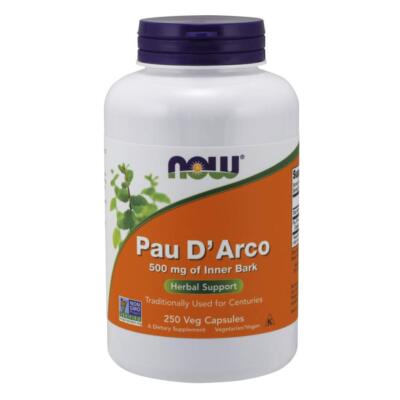 Pau D Arco Herbal Supplement 500mg 250 Count Non GMO Vegan Kosher Support