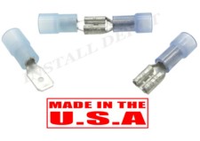 50 Blue 16-14 Gauge Male Female Quick Disconnect Wire Connectors Spades .187