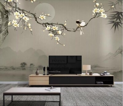 3D Branch Bird ZHUA4947 Wallpaper Wall Murals Removable Self-adhesive Ann 24